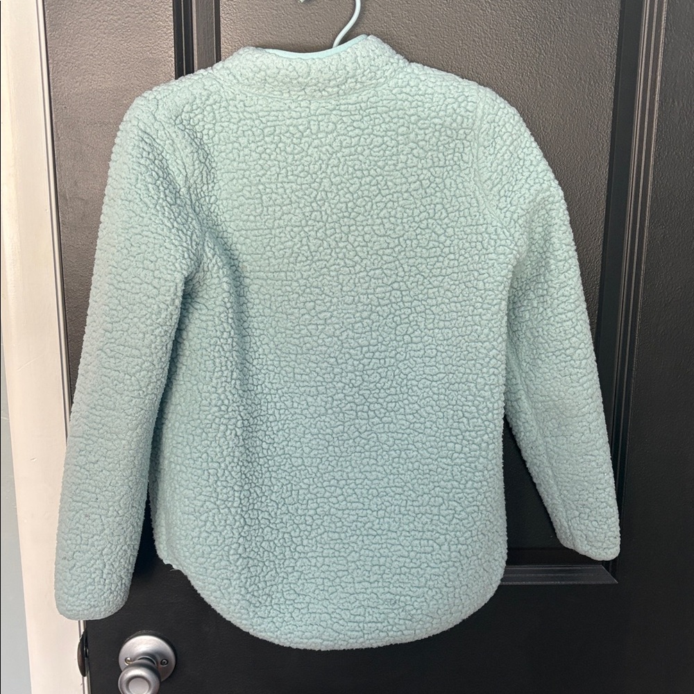 Carters size 14 teal fuzzy quarter zip pull over - Picture 4 of 5